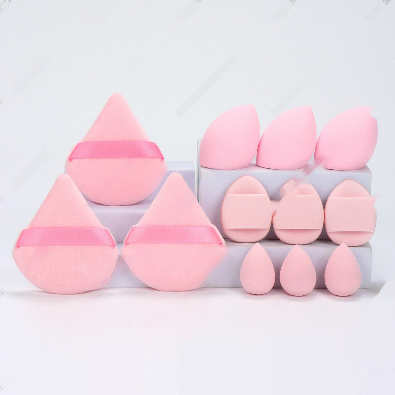 12-Piece Premium Makeup Sponge Set - Professional Beauty Blenders for Foundation & Powder
