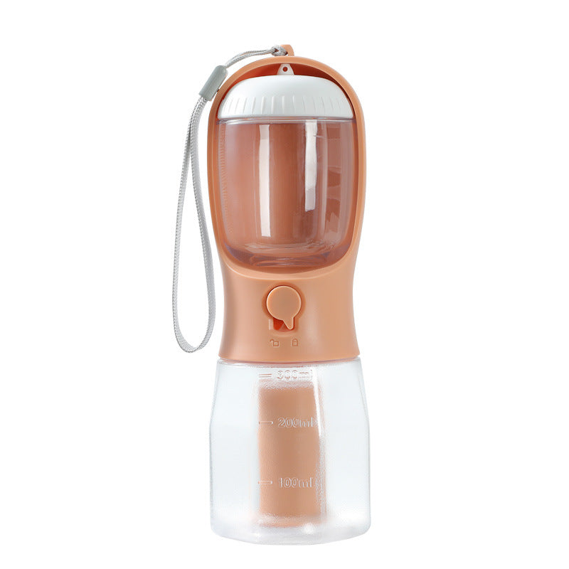 AdventurePup™ 3-in-1 Portable Travel Bottle – Water, Food & Waste Bag Dispenser