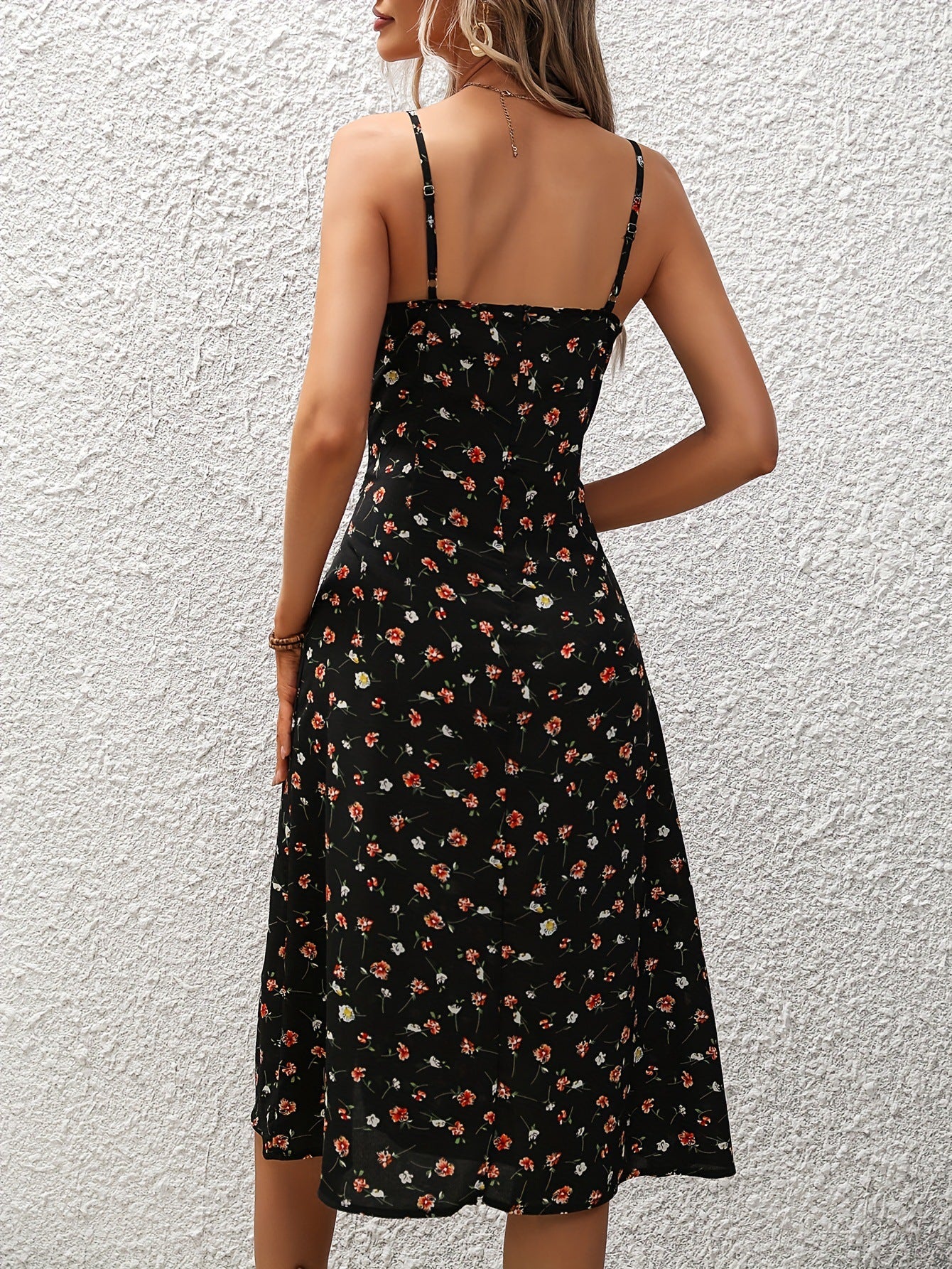 Trend Ritual™ Parisian Polka Dot Maxi Dress - Sexy Side-Split Summer Suspender Dress