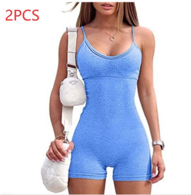 Essential Spaghetti Strap Athletic Romper
