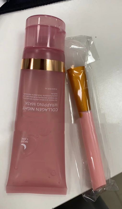 Luminous Collagen Peel-Off Mask - Deep Hydration & Anti-Wrinkle Night Mask with Applicator