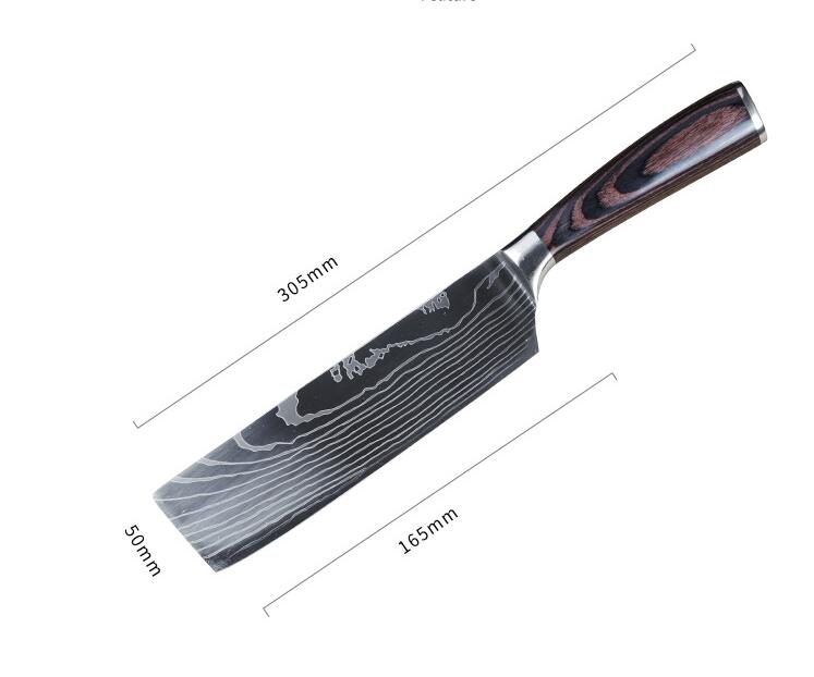 KuroHagane™ Damascus-Style Kitchen Knife Set | Professional 7Cr17 Stainless Steel