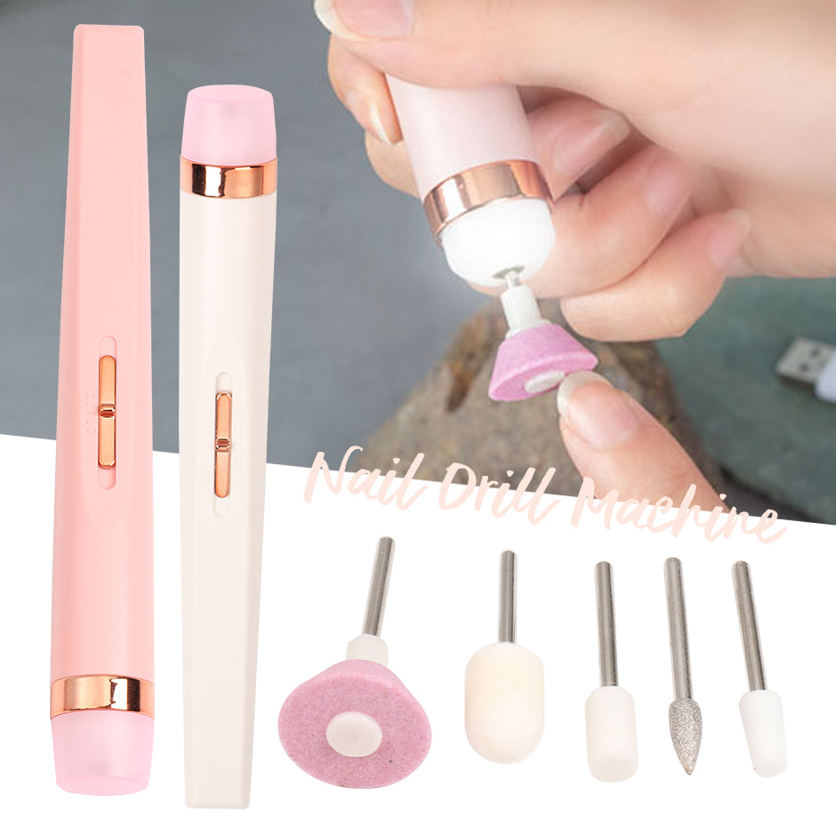 GlowPolish™ 5-in-1 Electric Nail Drill | Cordless LED Manicure Set
