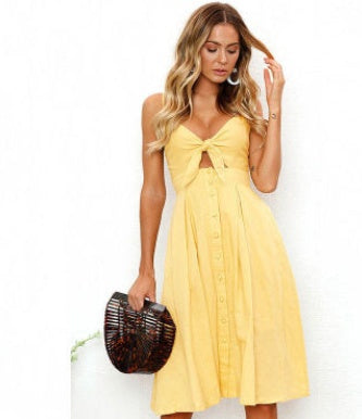 Luna Backless Maxi Dress – Elegant Bow-Tie Summer Evening Gown