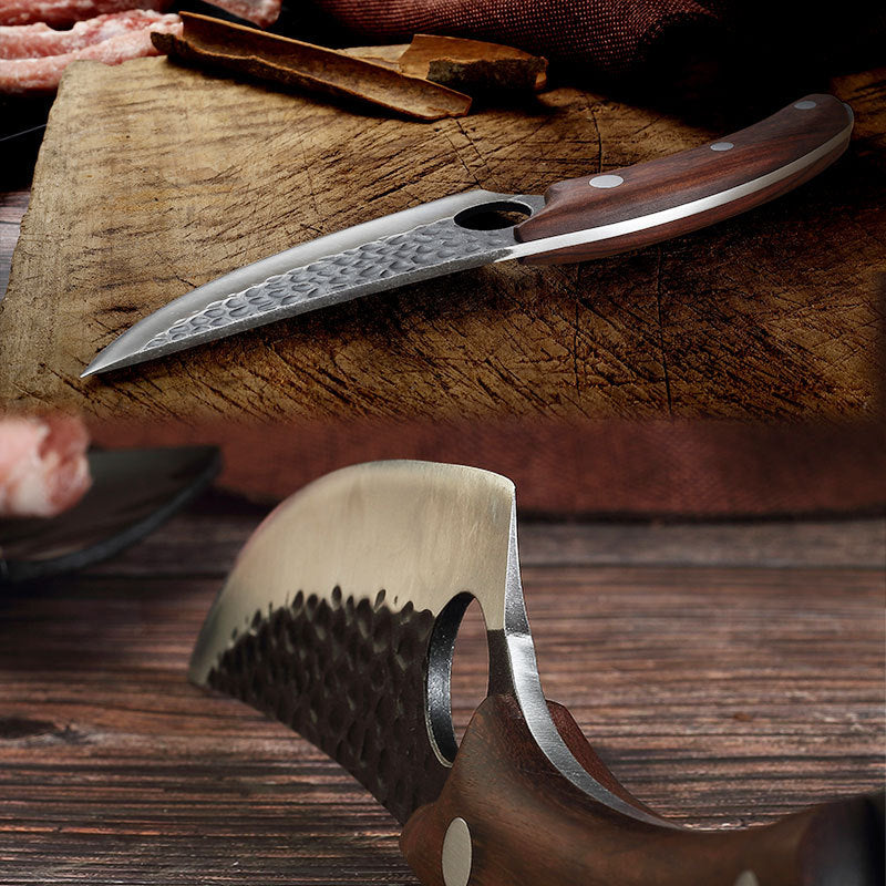 TitanForge™ Serbian Chef Knife | Hand-Forged Bone & Meat Cleaver