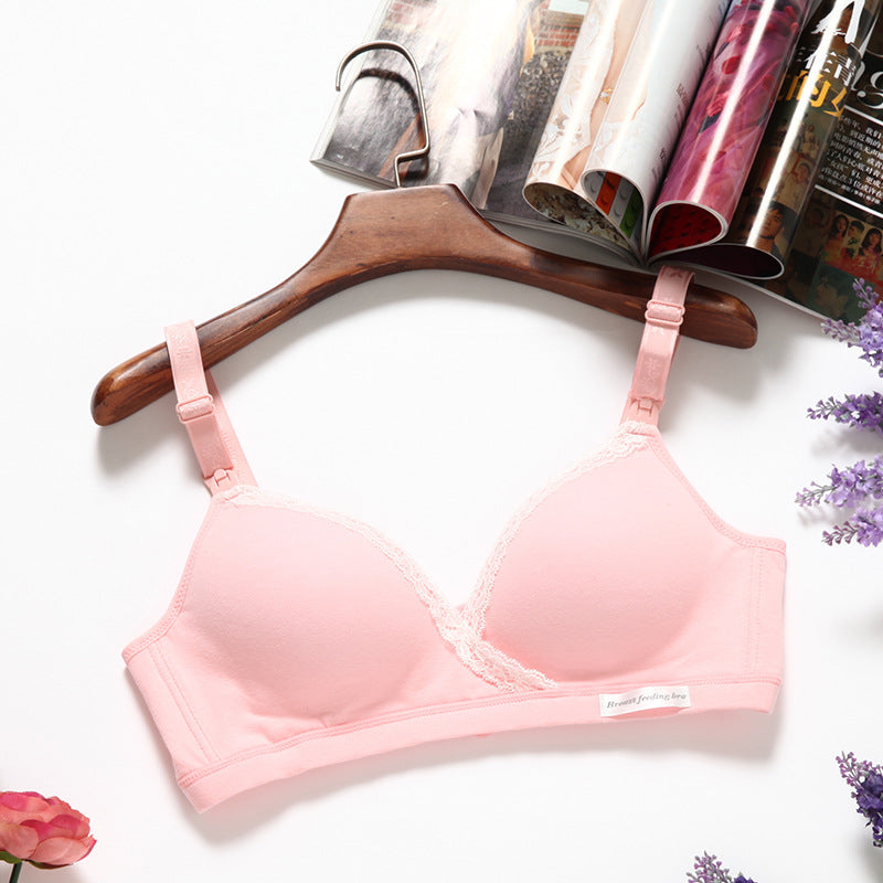 PureCotton Seamless Nursing Bra – Wireless Cross-Over Breastfeeding Support