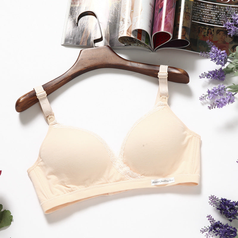 PureCotton Seamless Nursing Bra – Wireless Cross-Over Breastfeeding Support
