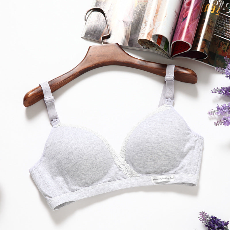 PureCotton Seamless Nursing Bra – Wireless Cross-Over Breastfeeding Support