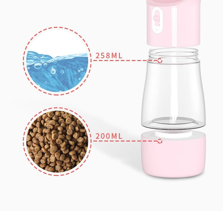 Trend Ritual™ Adventure Pet Bottle - Portable Water & Snack Dispenser for Dogs & Cats