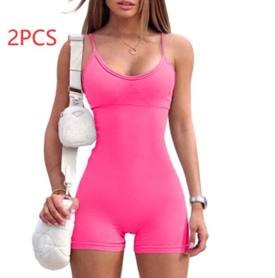 Essential Spaghetti Strap Athletic Romper