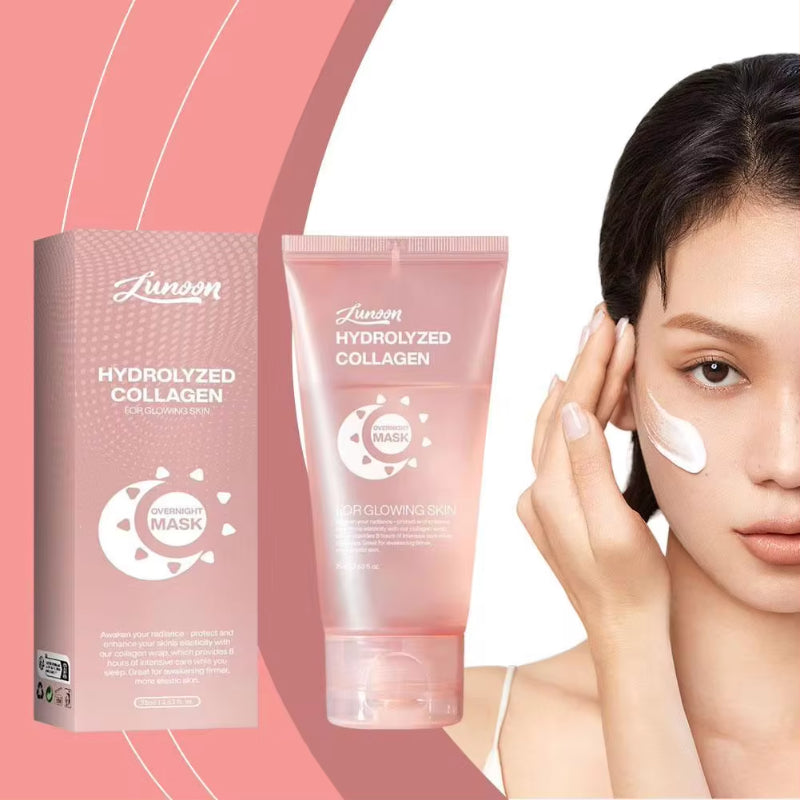 Luminous Collagen Peel-Off Mask - Deep Hydration & Anti-Wrinkle Night Mask with Applicator