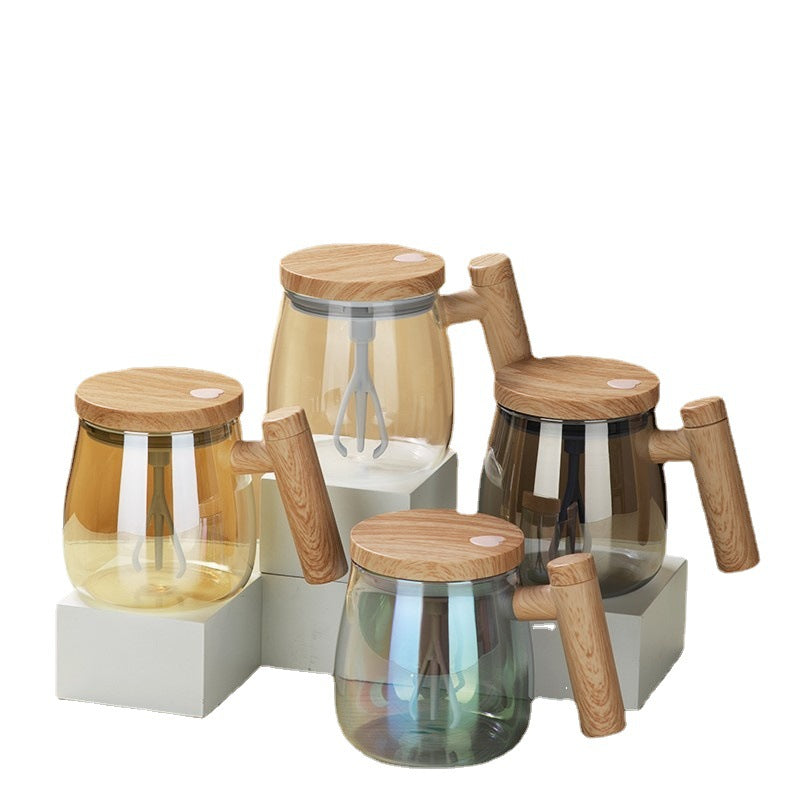 VortexGlass™ 400ml Self-Stirring Mug | High-Speed Electric Mixing Cup