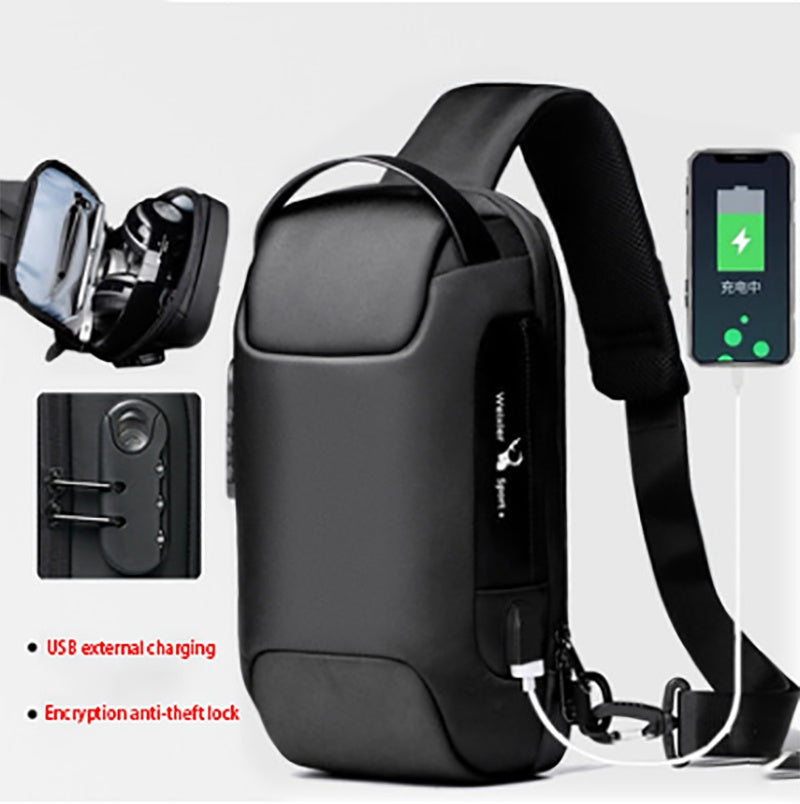 Trend Ritual™ Nomad Anti-Theft Sling Bag - Waterproof Crossbody with USB Charging