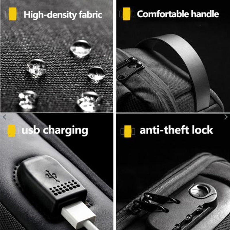 Trend Ritual™ Nomad Anti-Theft Sling Bag - Waterproof Crossbody with USB Charging
