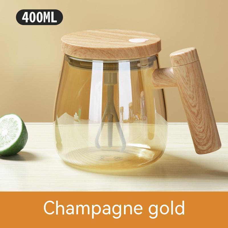 VortexGlass™ 400ml Self-Stirring Mug | High-Speed Electric Mixing Cup