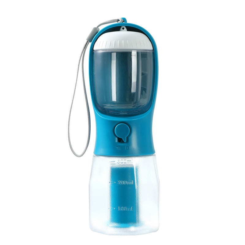 AdventurePup™ 3-in-1 Portable Travel Bottle – Water, Food & Waste Bag Dispenser