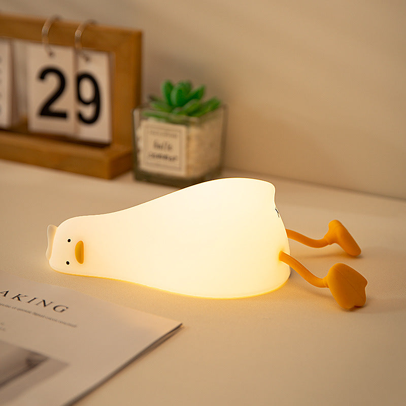 BunnyGlow™ Silicone Touch Sensor Night Light – Portable & Rechargeable Kids' Bedside Lamp