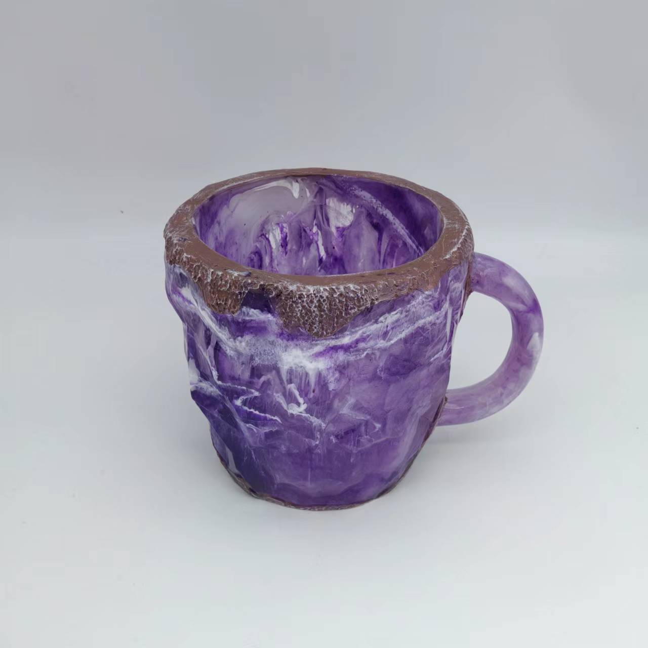Trend Ritual™ Ethereal Geode Resin Mug - 400ml Handcrafted Mineral Crystal Cup