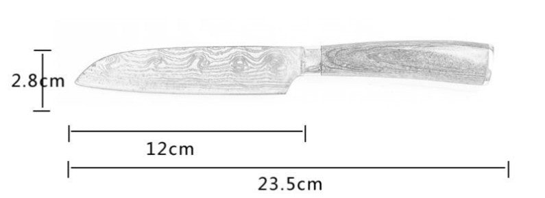 KuroHagane™ Damascus-Style Kitchen Knife Set | Professional 7Cr17 Stainless Steel