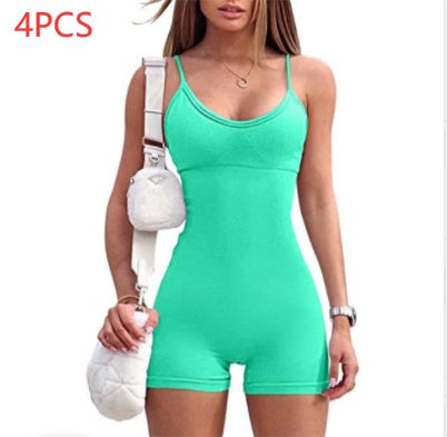 Essential Spaghetti Strap Athletic Romper