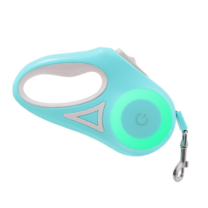 GlowGuide™ LED Retractable Dog Leash – 360° Tangle-Free with Integrated Spotlight
