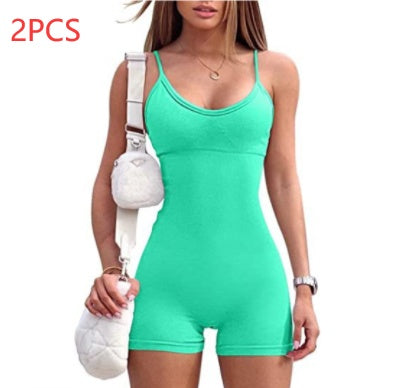 Essential Spaghetti Strap Athletic Romper