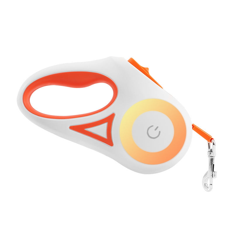 GlowGuide™ LED Retractable Dog Leash – 360° Tangle-Free with Integrated Spotlight