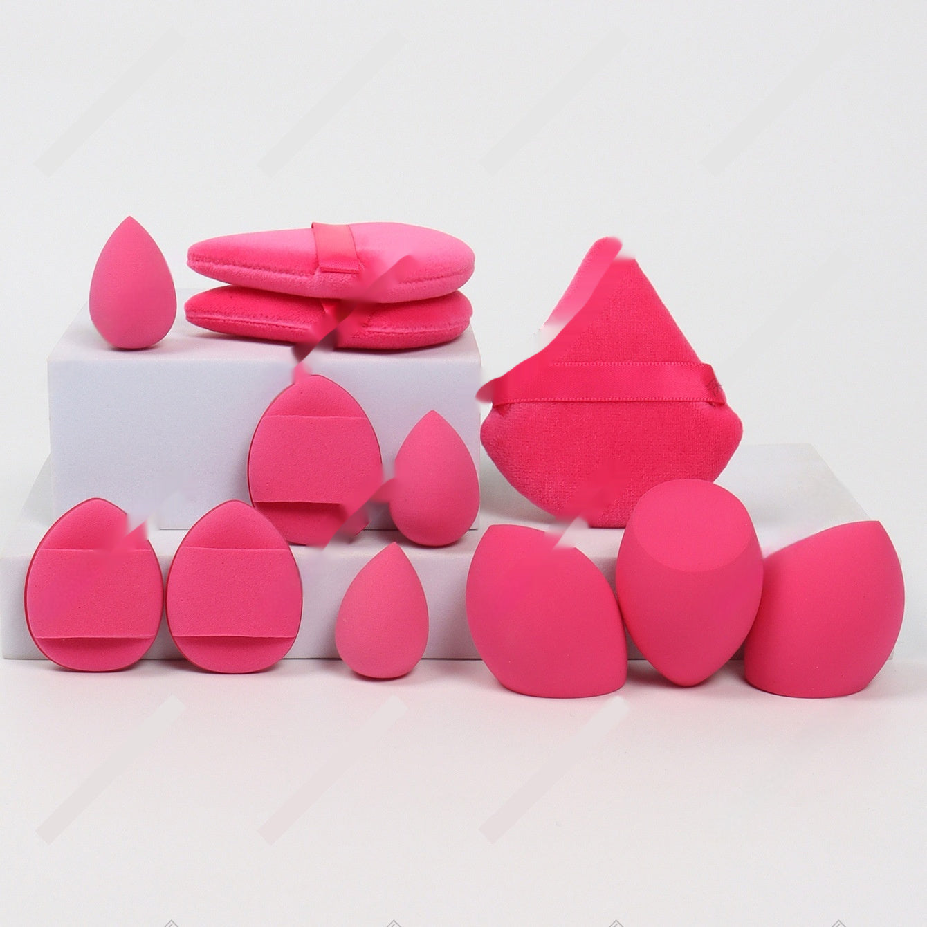 12-Piece Premium Makeup Sponge Set - Professional Beauty Blenders for Foundation & Powder