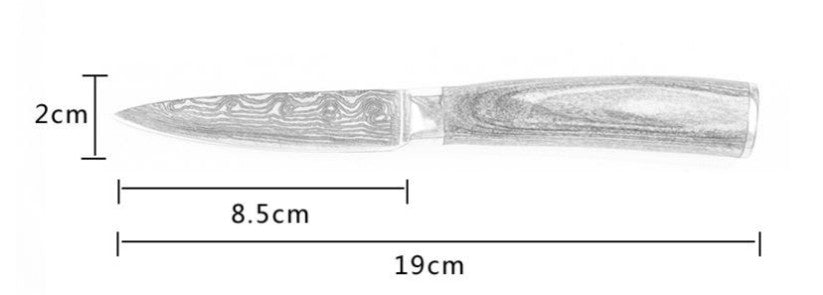 KuroHagane™ Damascus-Style Kitchen Knife Set | Professional 7Cr17 Stainless Steel