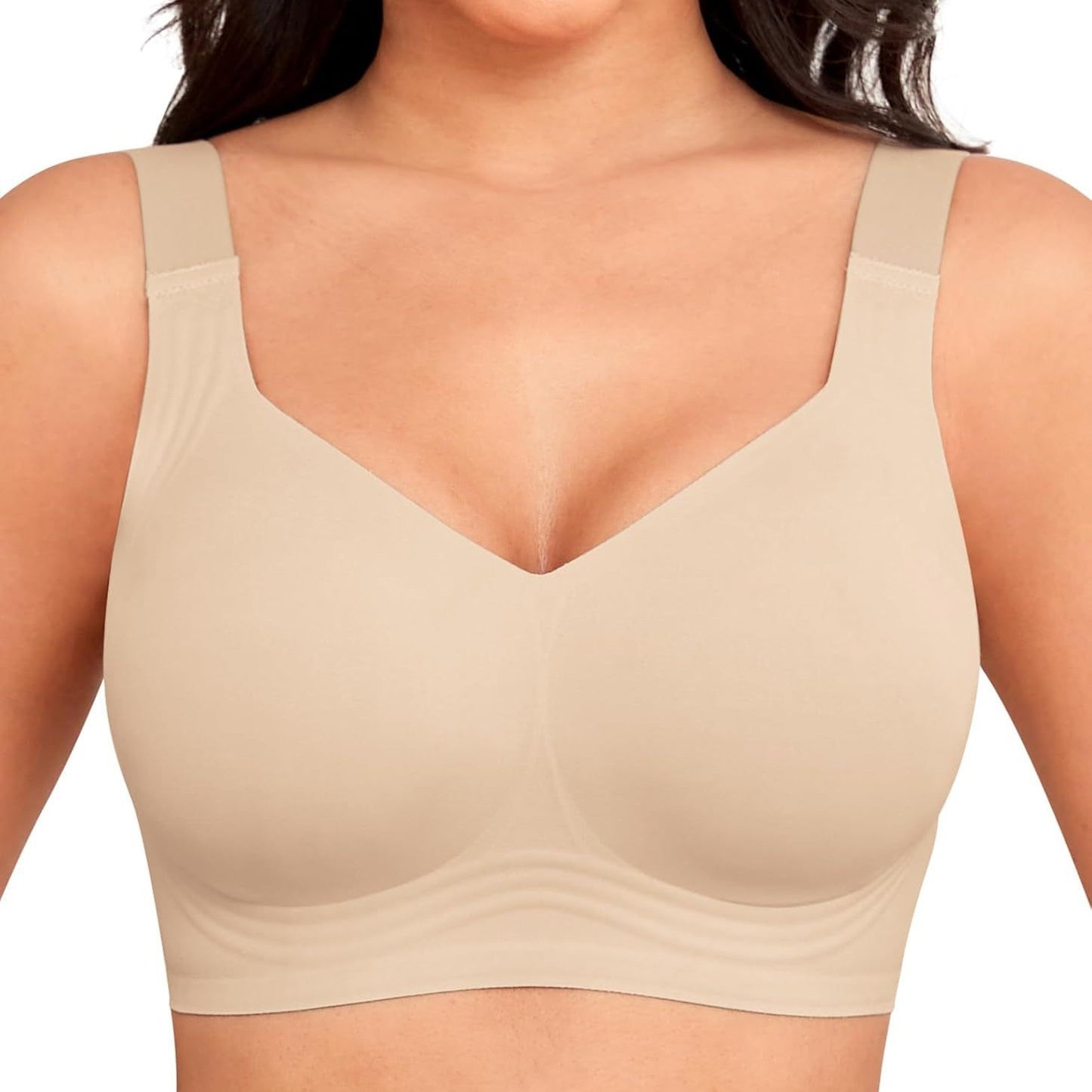 AuraSilk™ Full-Coverage Wireless Bra – Ultra-Comfort Everyday Ice Silk Bralette
