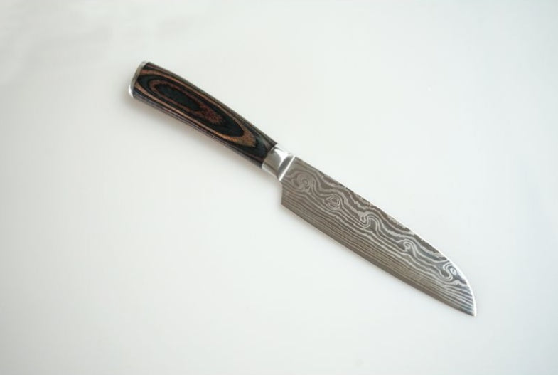 KuroHagane™ Damascus-Style Kitchen Knife Set | Professional 7Cr17 Stainless Steel