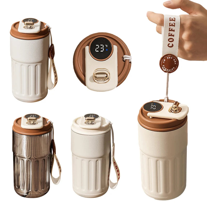 Trend Ritual™ Smart Thermal Bottle - 450ml LED Temperature Display Coffee Mug