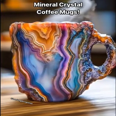 Trend Ritual™ Ethereal Geode Resin Mug - 400ml Handcrafted Mineral Crystal Cup