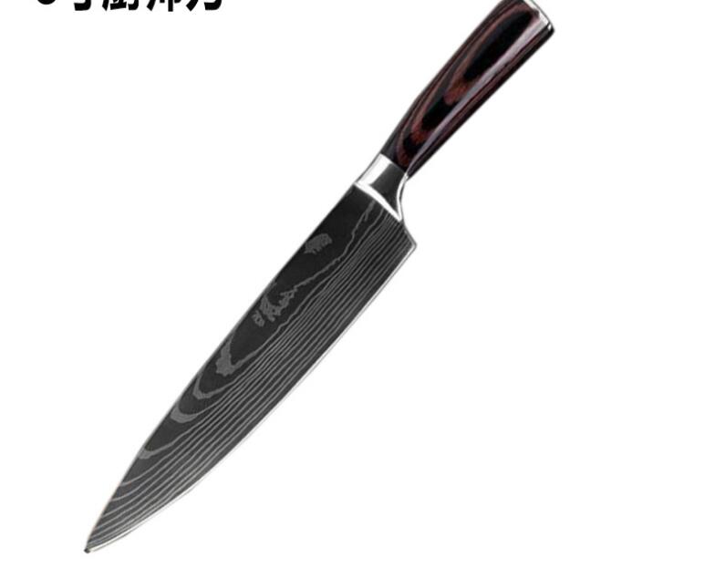 KuroHagane™ Damascus-Style Kitchen Knife Set | Professional 7Cr17 Stainless Steel