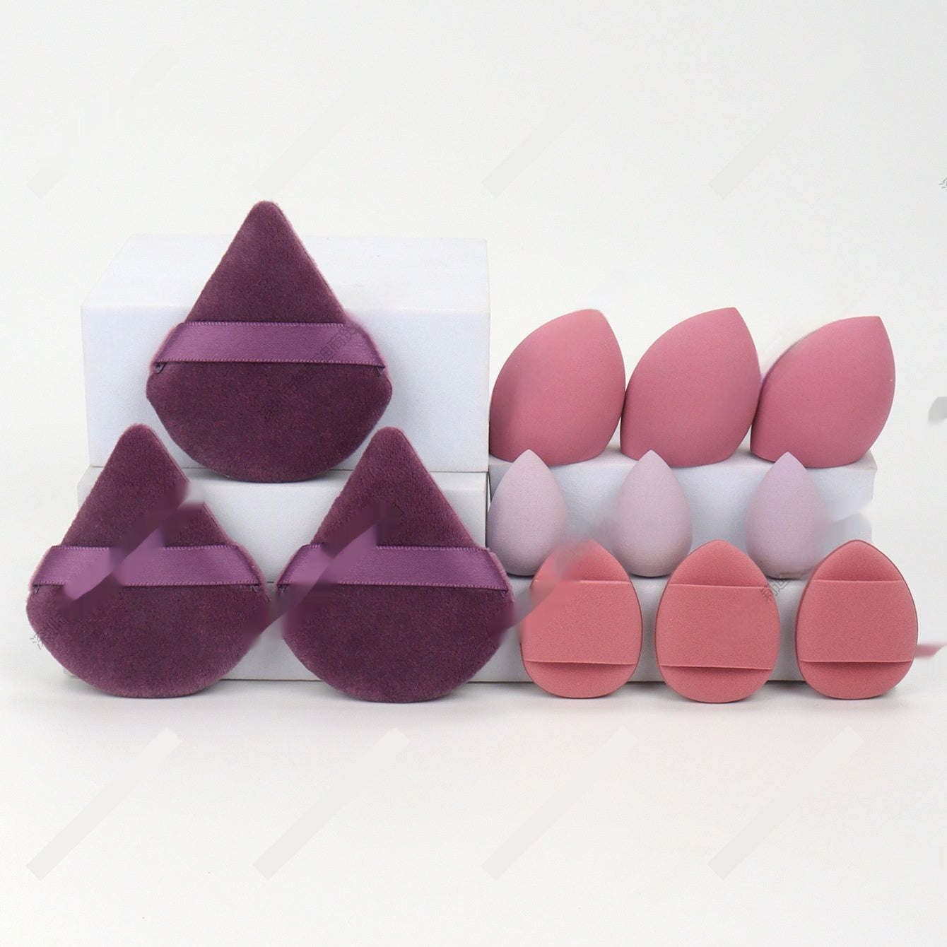 12-Piece Premium Makeup Sponge Set - Professional Beauty Blenders for Foundation & Powder