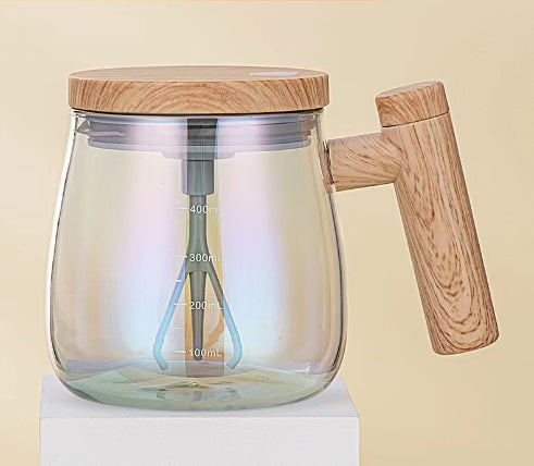 VortexGlass™ 400ml Self-Stirring Mug | High-Speed Electric Mixing Cup