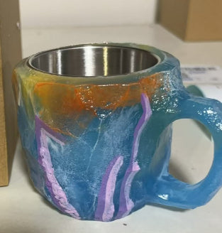 Trend Ritual™ Ethereal Geode Resin Mug - 400ml Handcrafted Mineral Crystal Cup