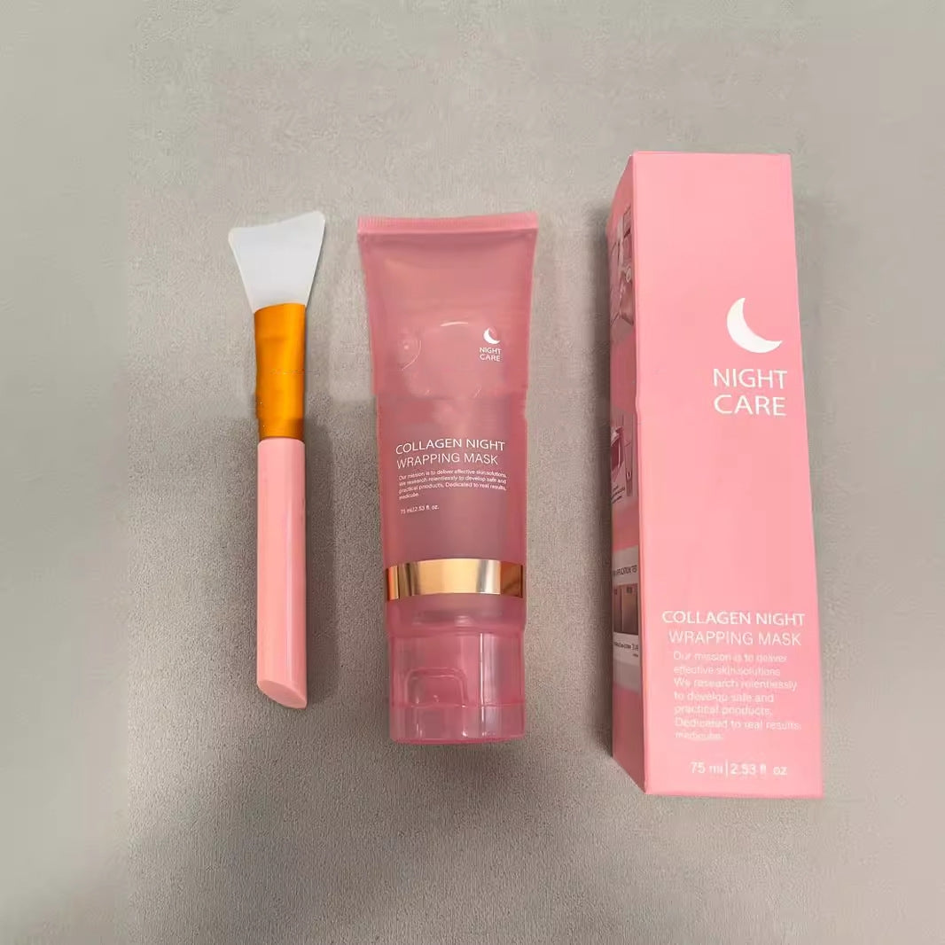 Luminous Collagen Peel-Off Mask - Deep Hydration & Anti-Wrinkle Night Mask with Applicator