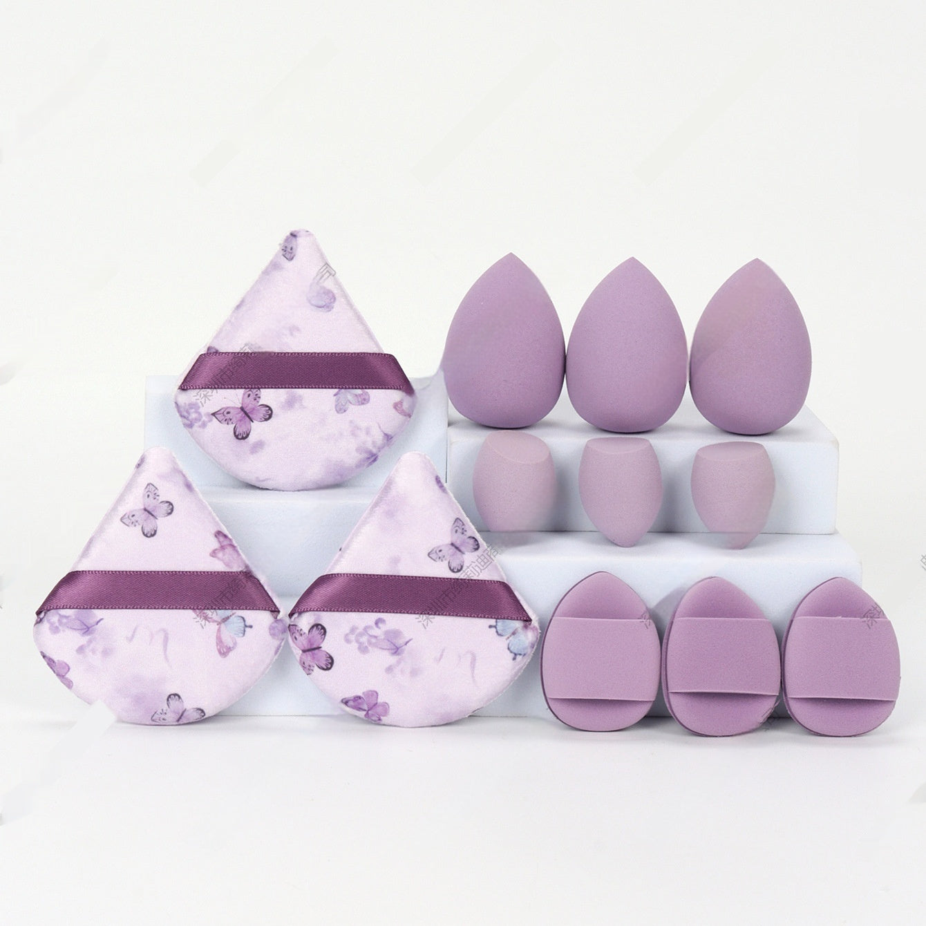 12-Piece Premium Makeup Sponge Set - Professional Beauty Blenders for Foundation & Powder