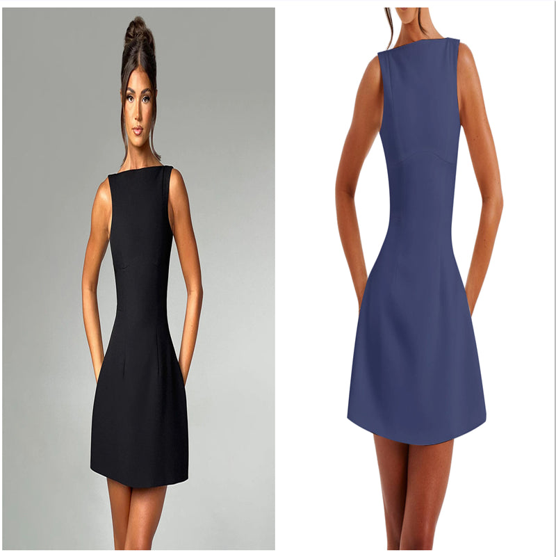 Sophia Backless Mini Dress – Sleek Slim-Fit Summer Sling