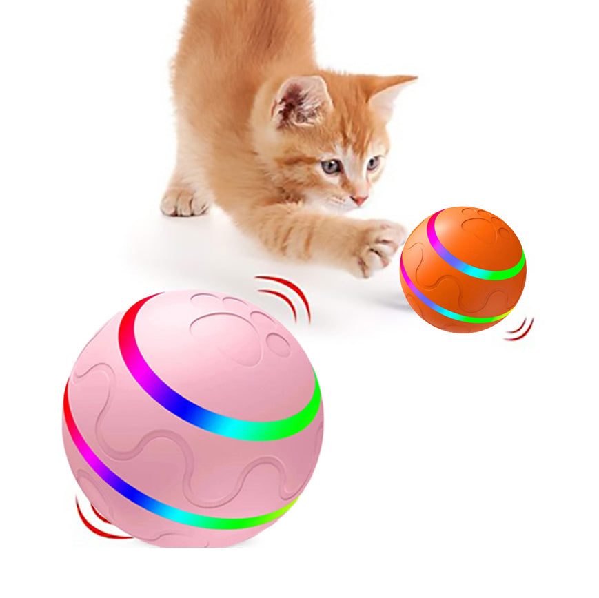 Intelligent Interactive Cat Ball Toy - USB Rechargeable 360° Rotating Robotic Pet Toy