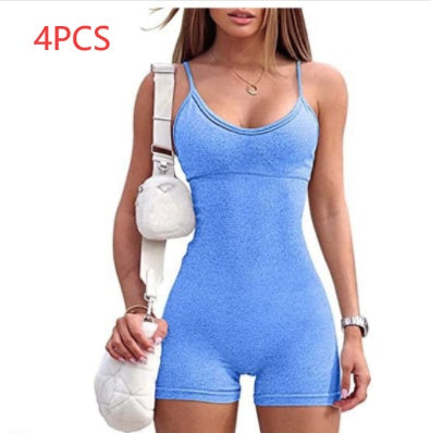 Essential Spaghetti Strap Athletic Romper