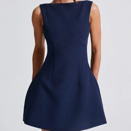 Sophia Backless Mini Dress – Sleek Slim-Fit Summer Sling