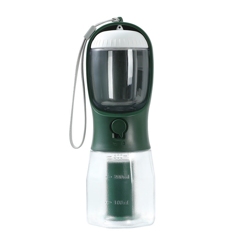 AdventurePup™ 3-in-1 Portable Travel Bottle – Water, Food & Waste Bag Dispenser