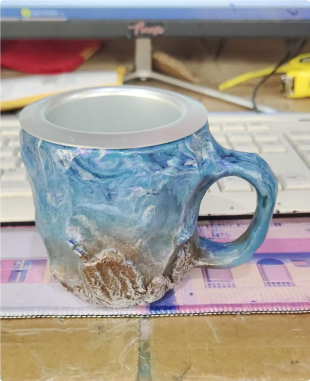 Trend Ritual™ Ethereal Geode Resin Mug - 400ml Handcrafted Mineral Crystal Cup