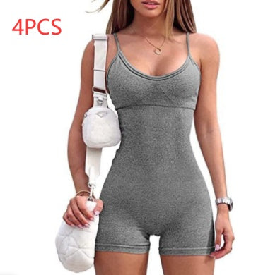 Essential Spaghetti Strap Athletic Romper