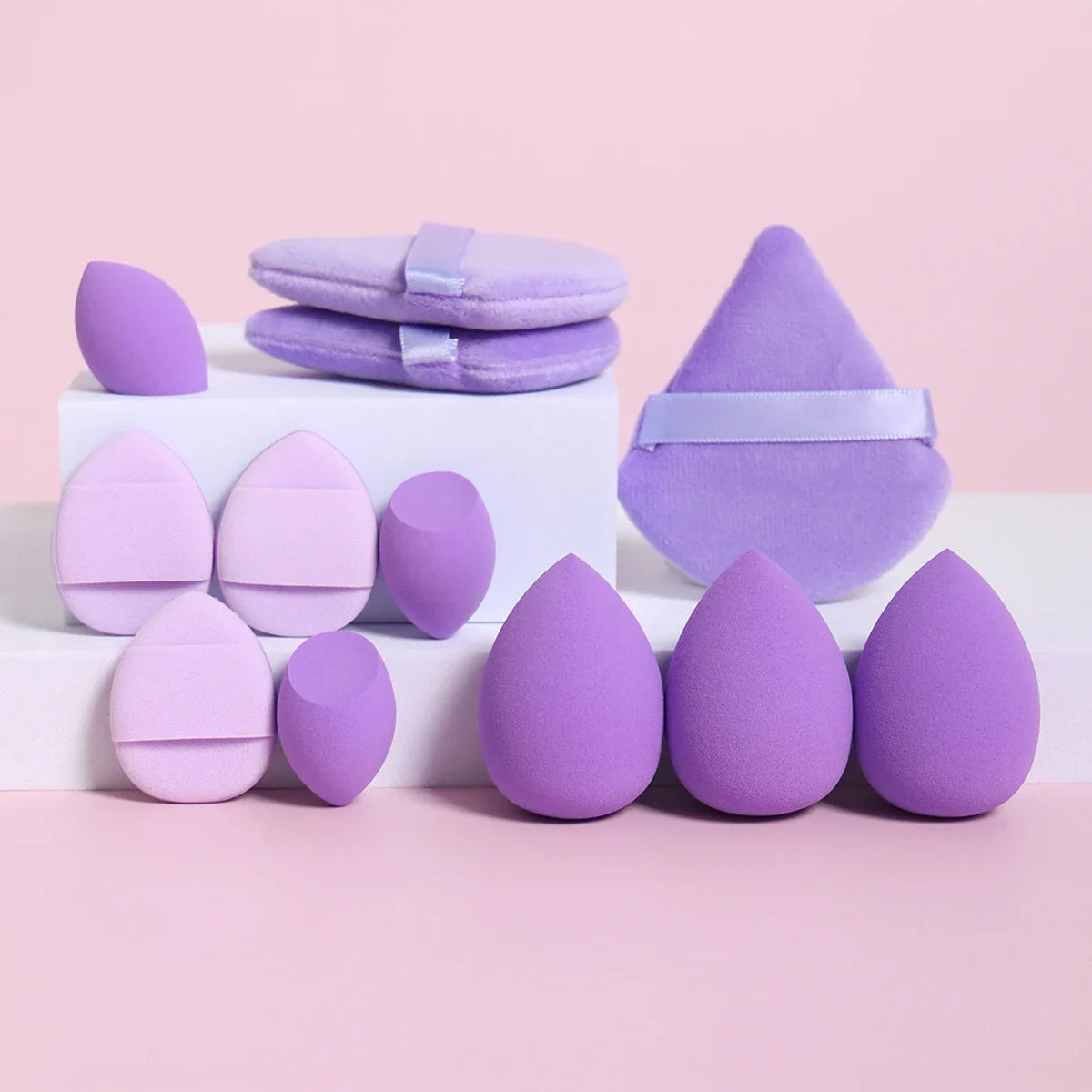 12-Piece Premium Makeup Sponge Set - Professional Beauty Blenders for Foundation & Powder