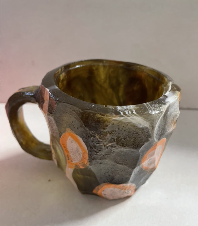 Trend Ritual™ Ethereal Geode Resin Mug - 400ml Handcrafted Mineral Crystal Cup