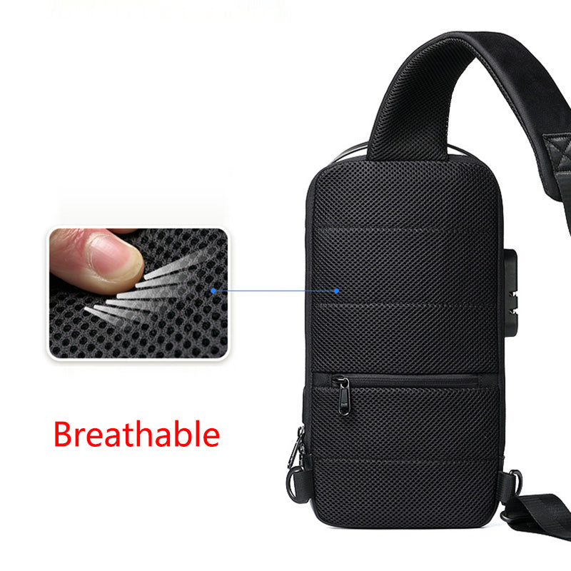Trend Ritual™ Nomad Anti-Theft Sling Bag - Waterproof Crossbody with USB Charging