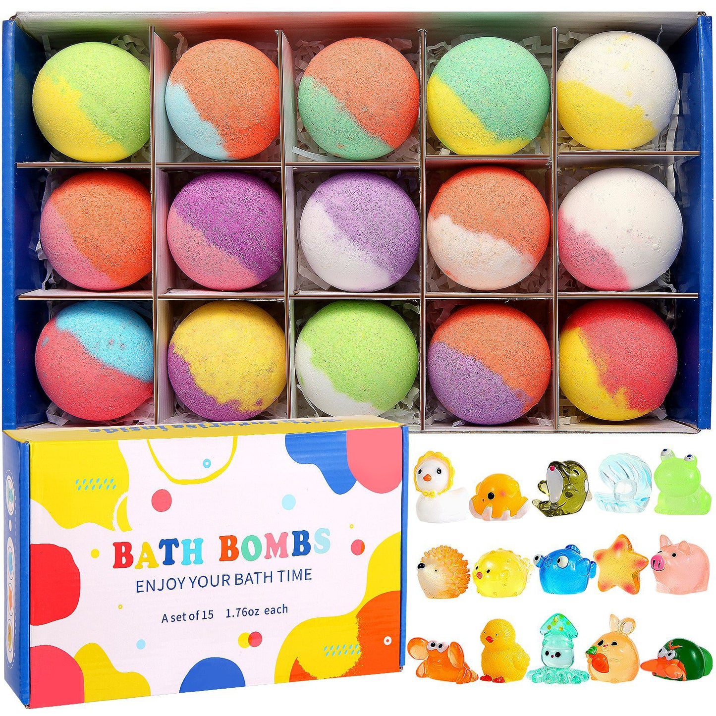 Magic Glow-in-the-Dark Bath Bomb Set - Kids Surpise Doll Fizzy Bubble Bath